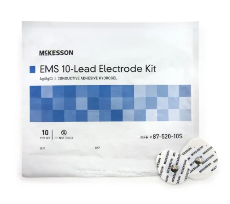 EKG Snap Electrode Monitoring Non-Radiolucent 10 Pack