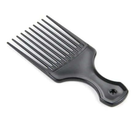 Mini Hair Pick 5.3 Inch Black Polypropylene