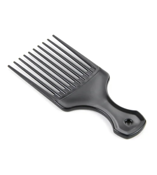 Mini Hair Pick 5.3 Inch Black Polypropylene