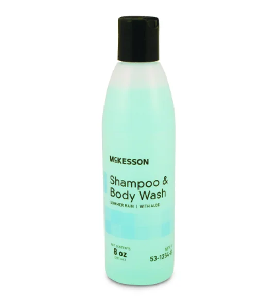 No-Rinse Shampoo - Body Wash 8 oz. Squeeze Bottle Summer Rain Scent