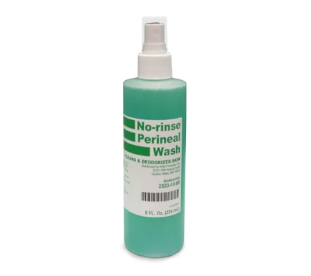 No-Rinse Perineal Wash MSA Liquid 8 oz. Pump Bottle Herbal Scent
