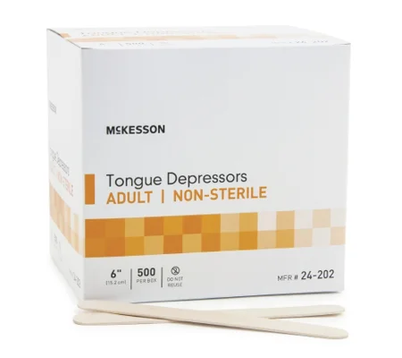 Tongue Depressor Wooden 6 Inch Length 100 Pack