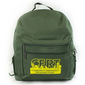 Backpack Green with Cert Lettering