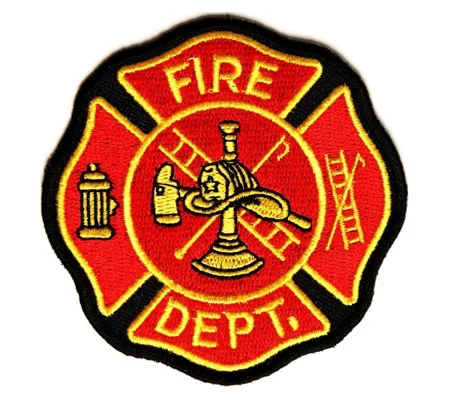 Fire Dept Patch Maltese - 3 x 3 inch