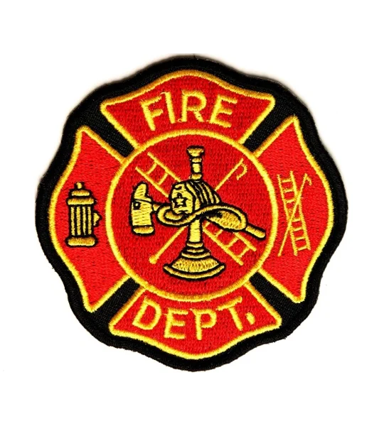 Fire Dept Patch Maltese - 3 x 3 inch