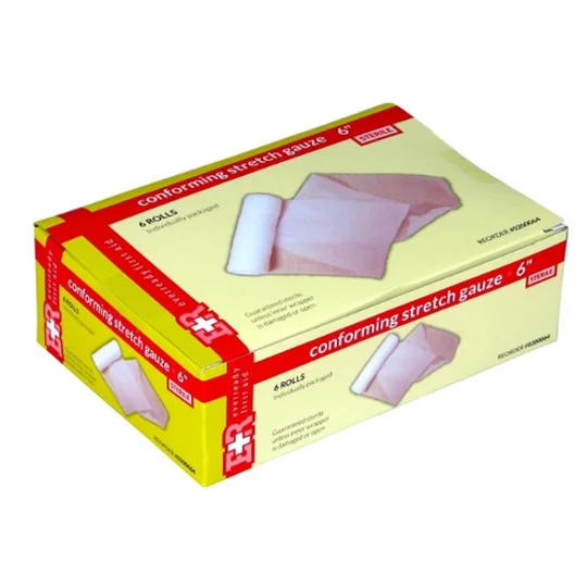 Stretch Gauze Bandages Roller 6" Pack of 6
