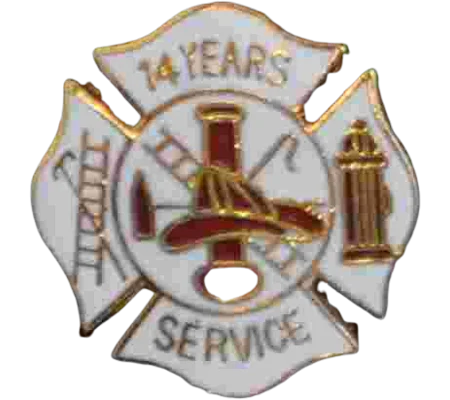 Insignia Tac Pin Fire Maltese Years Service 14