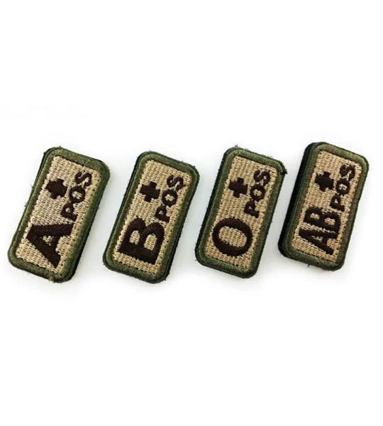 Military Tactics Blood Types Embroidered Patch