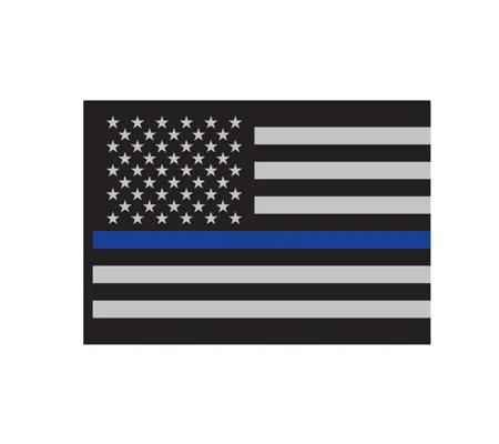 Thin Blue Line Flag Decal Sticker
