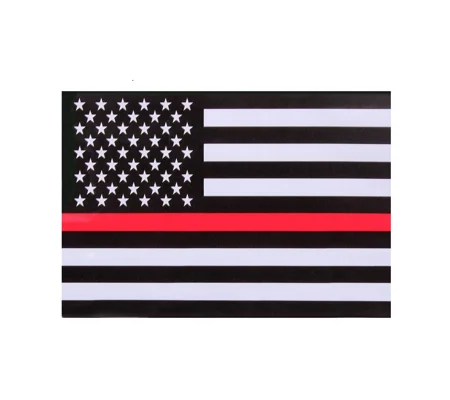 Thin Red Line Flag Decal Sticker