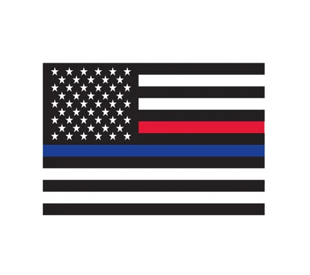 Thin Blue Line & Thin Red Line Flag Decal Sticker