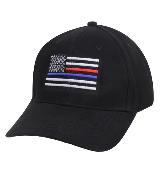 Supreme Low Profile Insignia Cap Hat Firefighter Thin Red & Blue Line