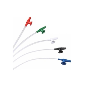 Suction Catheters Color Coded Thumb Port Whistle Tip Set of 7