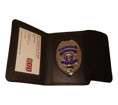 Leather Side Opening Badge Case - Dress