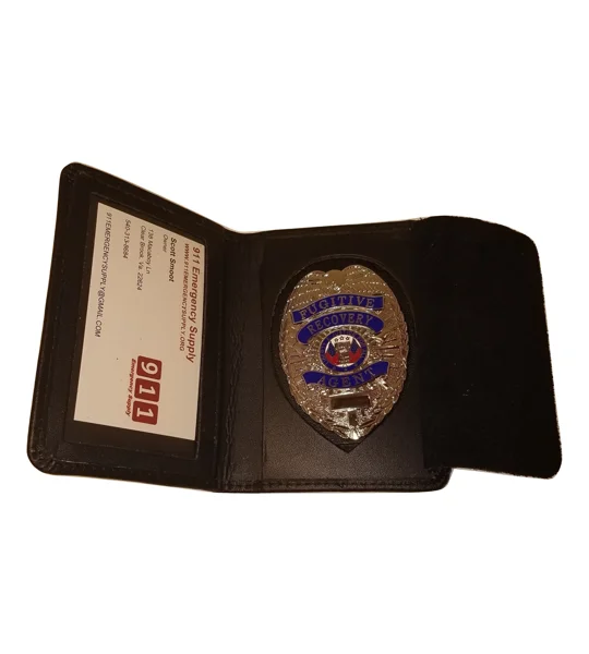 Leather Side Opening Badge Case - Dress