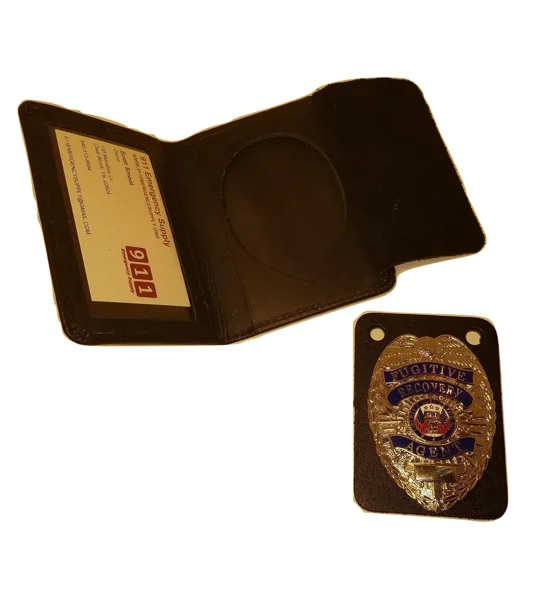 Leather Side Opening Badge Case - Dress