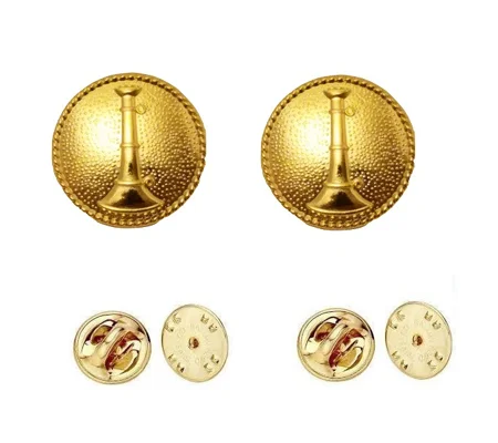 Collar Pins Bugles Disc 1 Bugle Gold Lieutenant