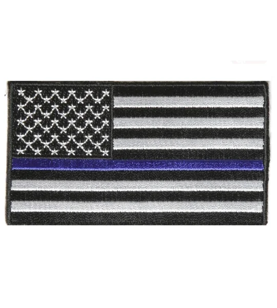 Firefighter Fire Department Thin Blue Line American Flag Patch