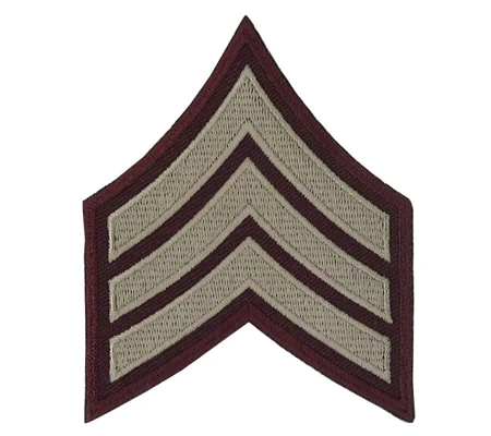 Sergeant Chevrons 3-1/2" Beige on Brown Cook County