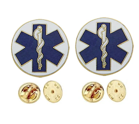 Emergency Medical Star of Life Disc Collar Insignia