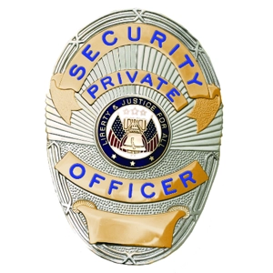 Security Private Officer Shield Oval Badge LAPD Style