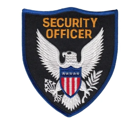 Eagle Center Shoulder Patch Security Officer Blue Border