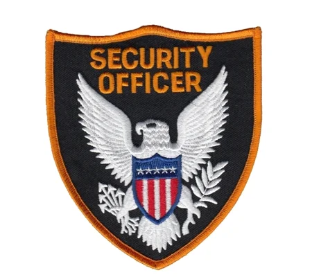 Eagle Center Shoulder Patch Security Officer Gold Border