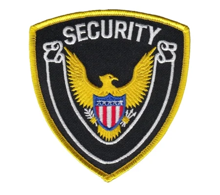 Eagle Center Shoulder Patch Security Officer Gold Border Closeout