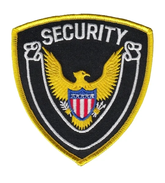 Eagle Center Shoulder Patch Security Officer Gold Border Closeout
