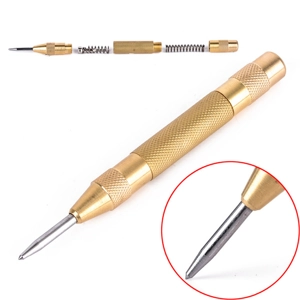 Automatic Center Punch Spring Loaded Window Breaker Brass