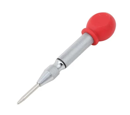 Automatic Center Punch Spring Loaded Window Breaker Red Cap