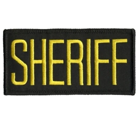 Police Front Chest Patch 2 x 4.25 Gold on Black