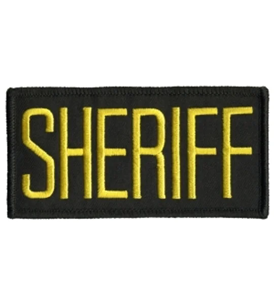 Police Front Chest Patch 2 x 4.25 Gold on Black