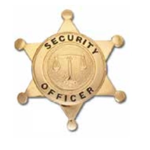 Security Officer 6-Point Star Badge Justice Scales Seal