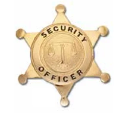 Security Officer 6-Point Star Badge Justice Scales Seal