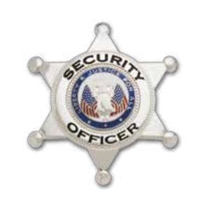 Security Officer 6-Point Star Badge Liberty & Justice Seal Silver