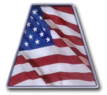 Reflexite Trapezoids Tetrahedron Fire Helmet Pack of 4 American Flag