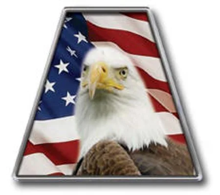 Reflexite Trapezoids Tetrahedron Fire Helmet Pack of 4 USA Flag Eagle