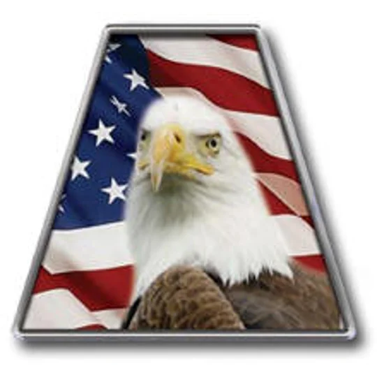 Reflexite Trapezoids Tetrahedron Fire Helmet Pack of 4 USA Flag Eagle