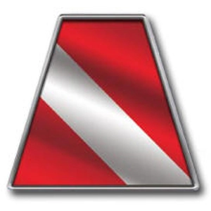 Reflexite Trapezoids Tetrahedron Fire Helmet Pack of 4 Diver Flag