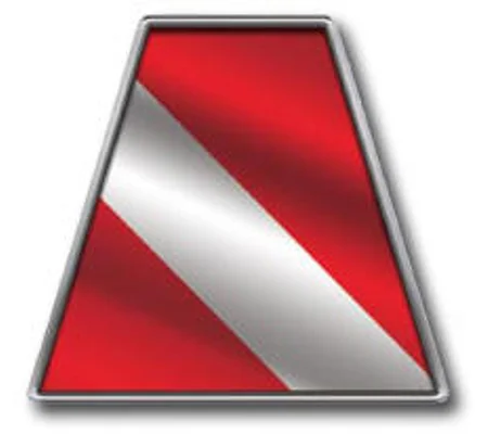 Reflexite Trapezoids Tetrahedron Fire Helmet Pack of 4 Diver Flag