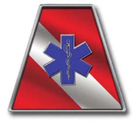 Reflexite Trapezoids Tetrahedron Fire Helmet Pack of 4 Diver Flag SOL