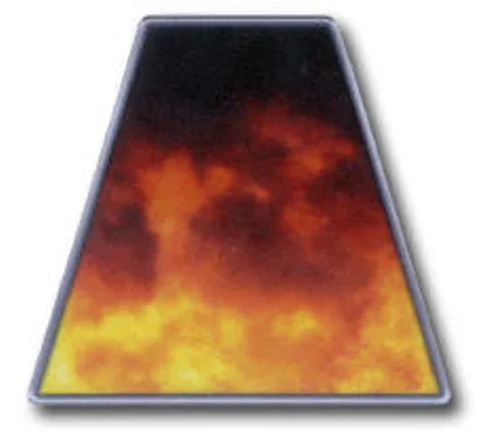 Reflexite Trapezoids Tetrahedron Fire Helmet Pack of 4 Real Fire