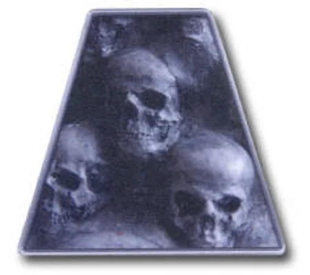 Reflexite Trapezoids Tetrahedron Fire Helmet Pack of 4 Grey Skulls