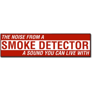 Vinyl Bumper Sticker Smoke Detector a Sound You Can Live With