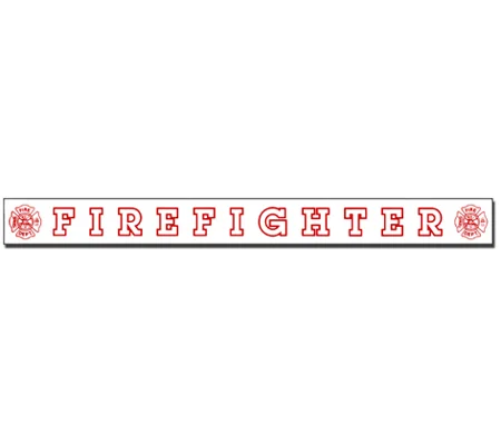 Inside Window Cling Sticker Firefighter