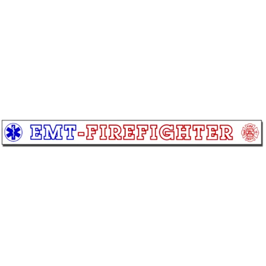 Inside Window Cling Sticker EMT Firefighter