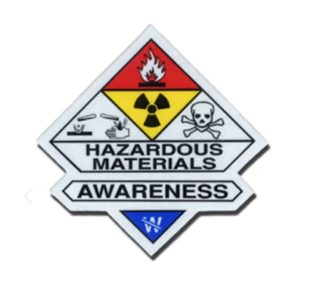 Haz Mat Reflective Sticker Decal Hazardous Materials Awareness