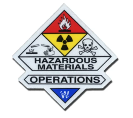 Haz Mat Reflective Sticker Decal Hazardous Materials Operations