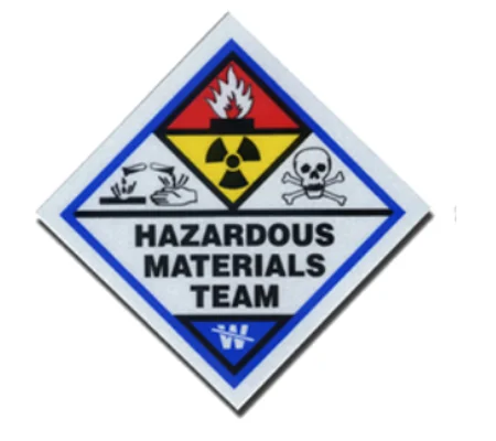 Haz Mat Reflective Sticker Decal Hazardous Materials Team